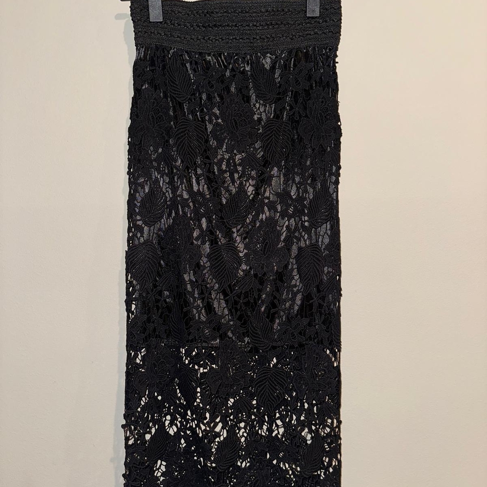 Elegant Black Lace Skirt